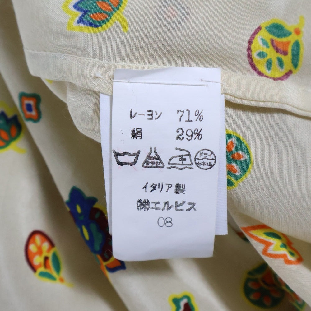 MISSONI(ミッソーニ) フラワーパターン 総柄 ボータイ付き 長袖シャツ ブラウス レディース ベージュ