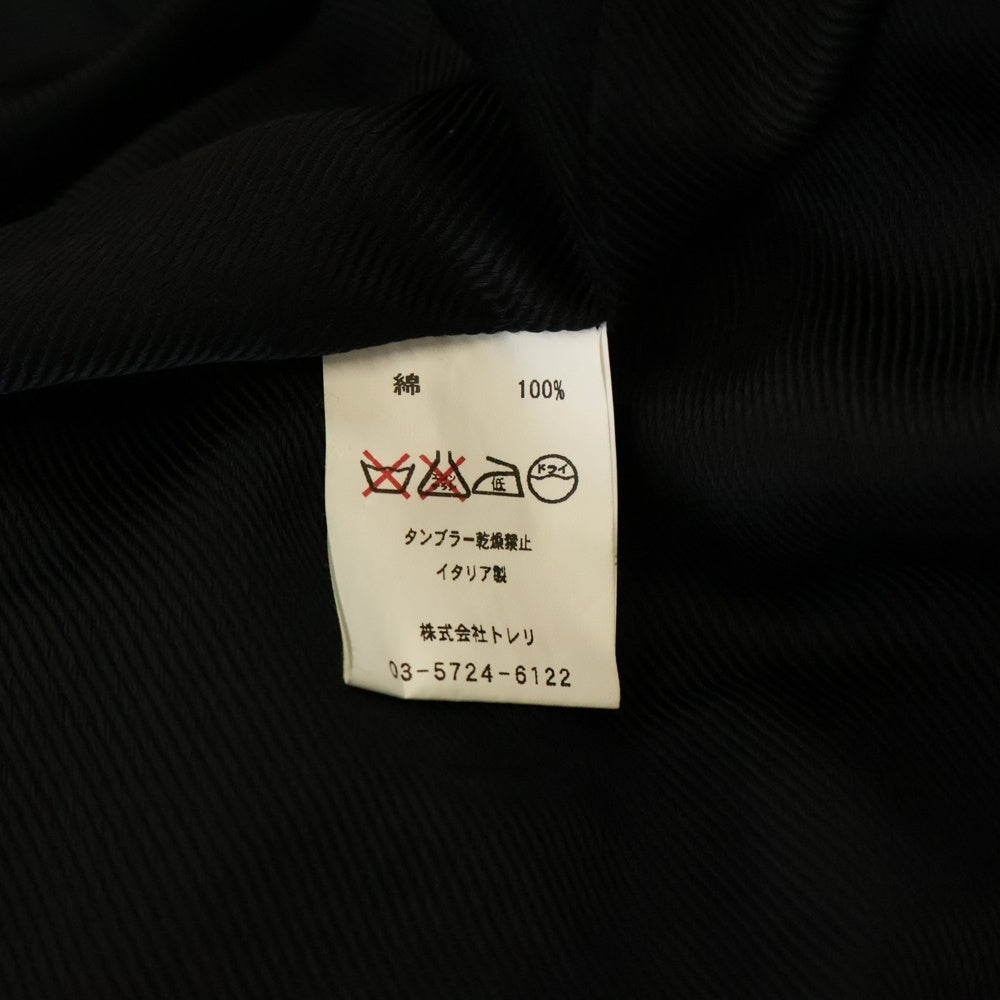 NO BRAND(ノーブランド) MARSMILLI ストラップ付 ウエストベルト ダブルブレスト トレンチコート レディース ブラック