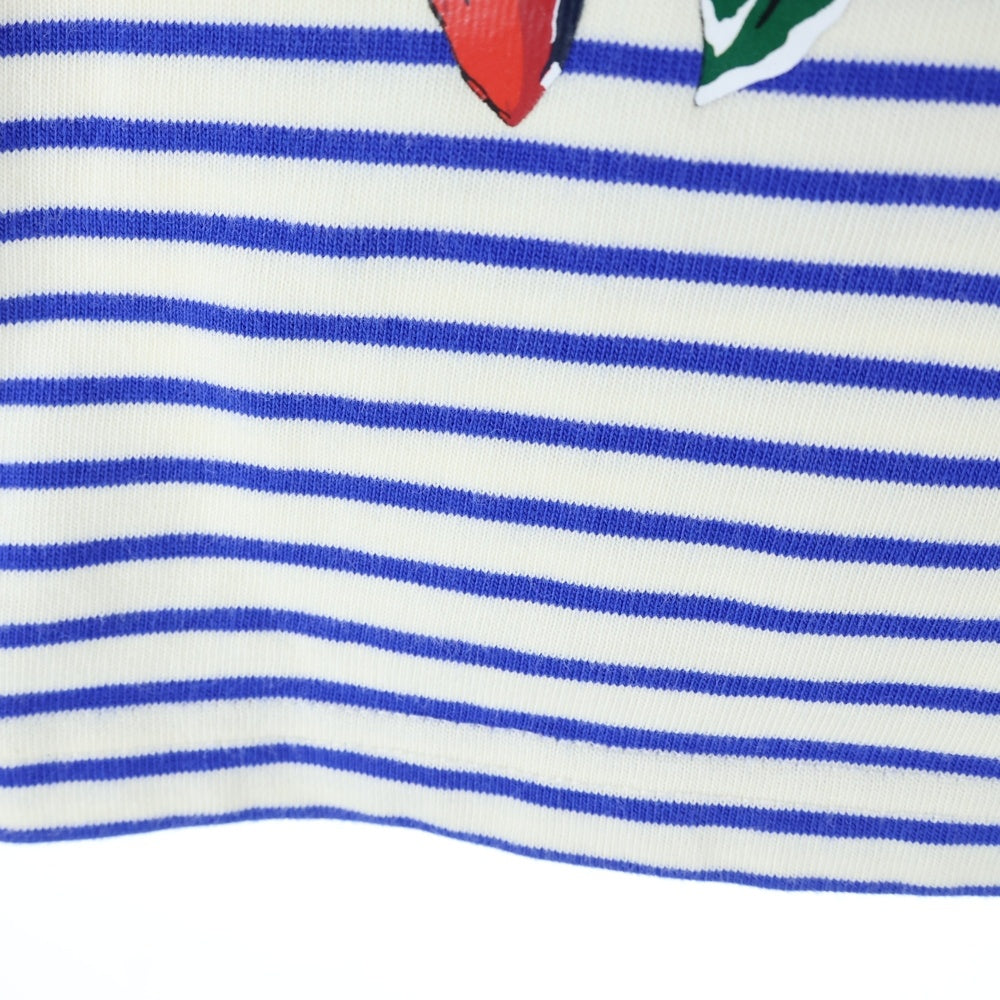 TORY BURCH(トリー バーチ) フラワーパターン ボーダー クルーネック カットソー 半袖リンガーTシャツ レディース マルチ N0022801