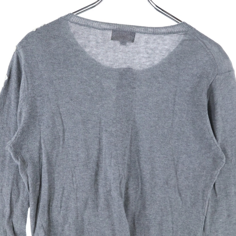 KEI MACDONALD(ケイ マクドナルド) KEI MACDONALD フラワーパターン 10B コットン ニット カーディガン レディース グレー