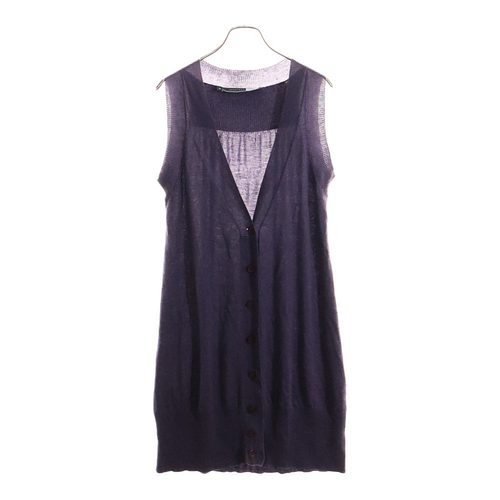 NO BRAND(ノーブランド) SPORT MAX CODE 8B Vネック ノースリーブワンピース レディース パープル