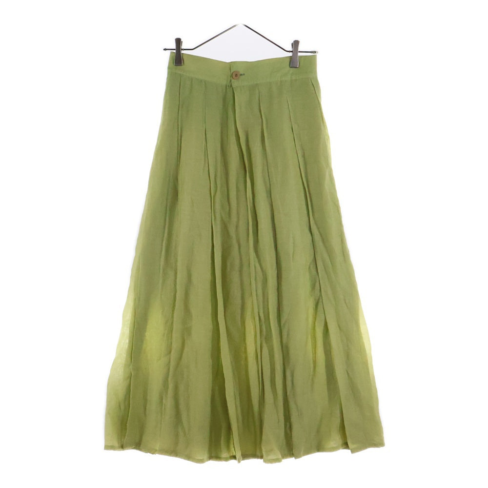 DRIES VAN NOTEN(ドリスヴァンノッテン) 1B マルチタック ジップアップ ロングスカート レディース グリーン 5251315E