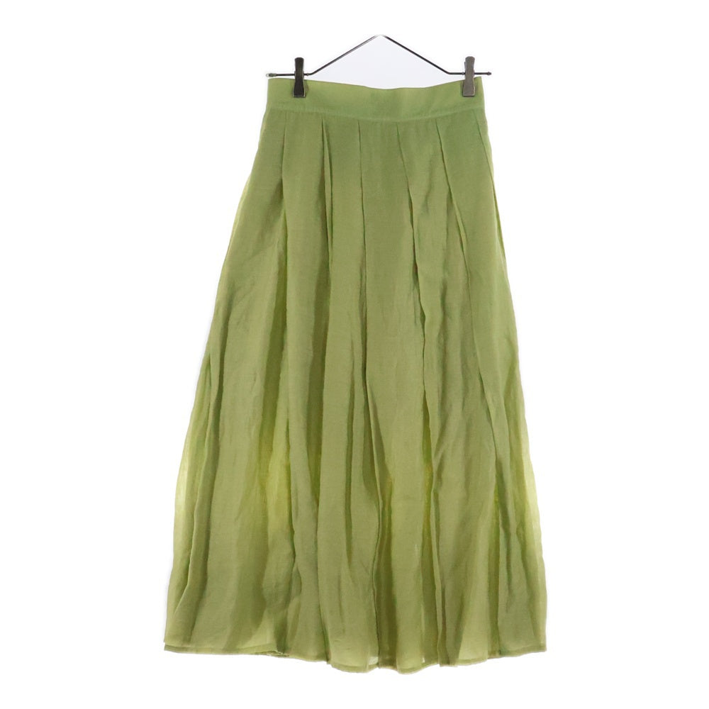 DRIES VAN NOTEN(ドリスヴァンノッテン) 1B マルチタック ジップアップ ロングスカート レディース グリーン 5251315E