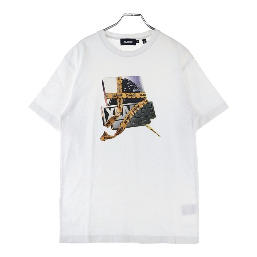 X-LARGE(エクストララージ) S/S TEE CHROME OG ショートスリーブ クロム オージー クルーネック半袖Tシャツ カットソー ホワイト 101212011003