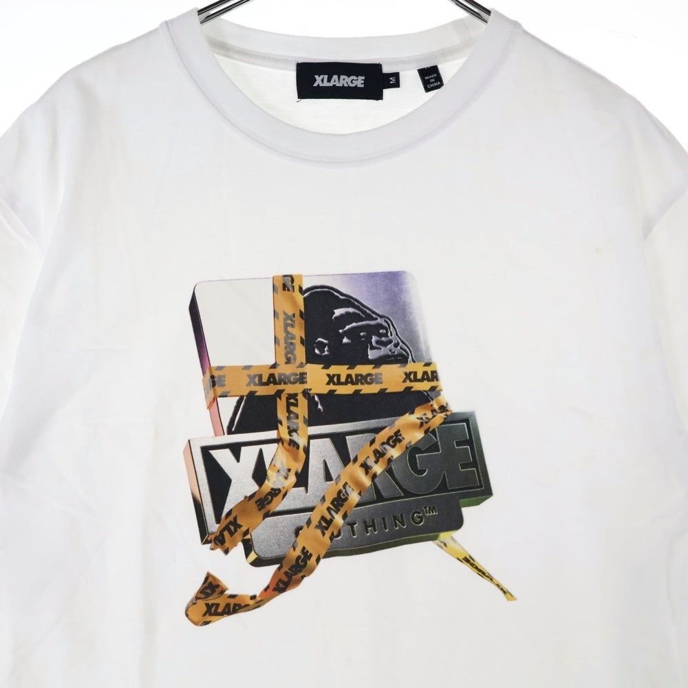 X-LARGE(エクストララージ) S/S TEE CHROME OG ショートスリーブ クロム オージー クルーネック半袖Tシャツ カットソー ホワイト 101212011003