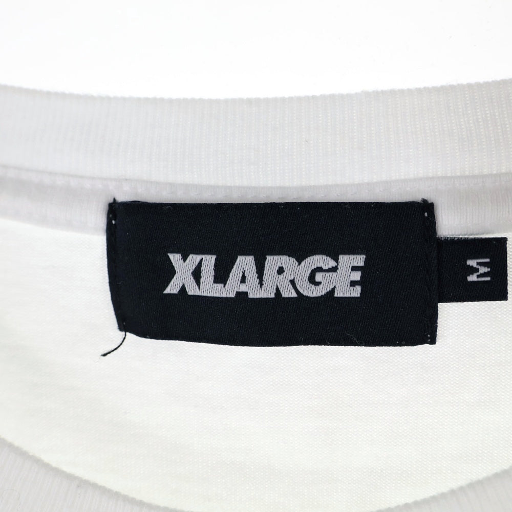 X-LARGE(エクストララージ) S/S TEE CHROME OG ショートスリーブ クロム オージー クルーネック半袖Tシャツ カットソー ホワイト 101212011003
