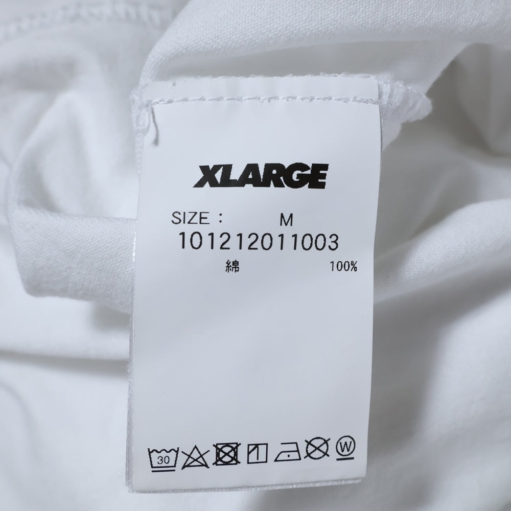 X-LARGE(エクストララージ) S/S TEE CHROME OG ショートスリーブ クロム オージー クルーネック半袖Tシャツ カットソー ホワイト 101212011003