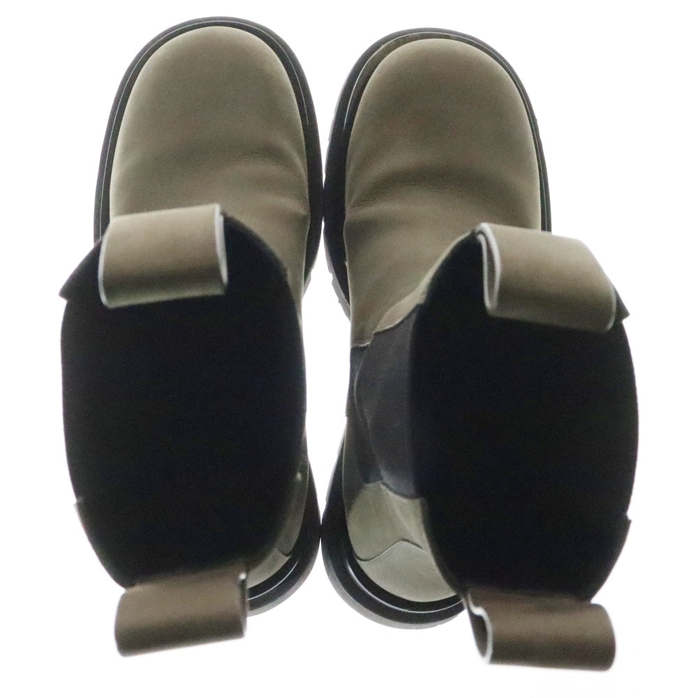 BOTTEGA VENETA(ボッテガヴェネタ) LUG BOOT サイドゴア ラグブーツ レザー ロングシューズ オリーブ 592081