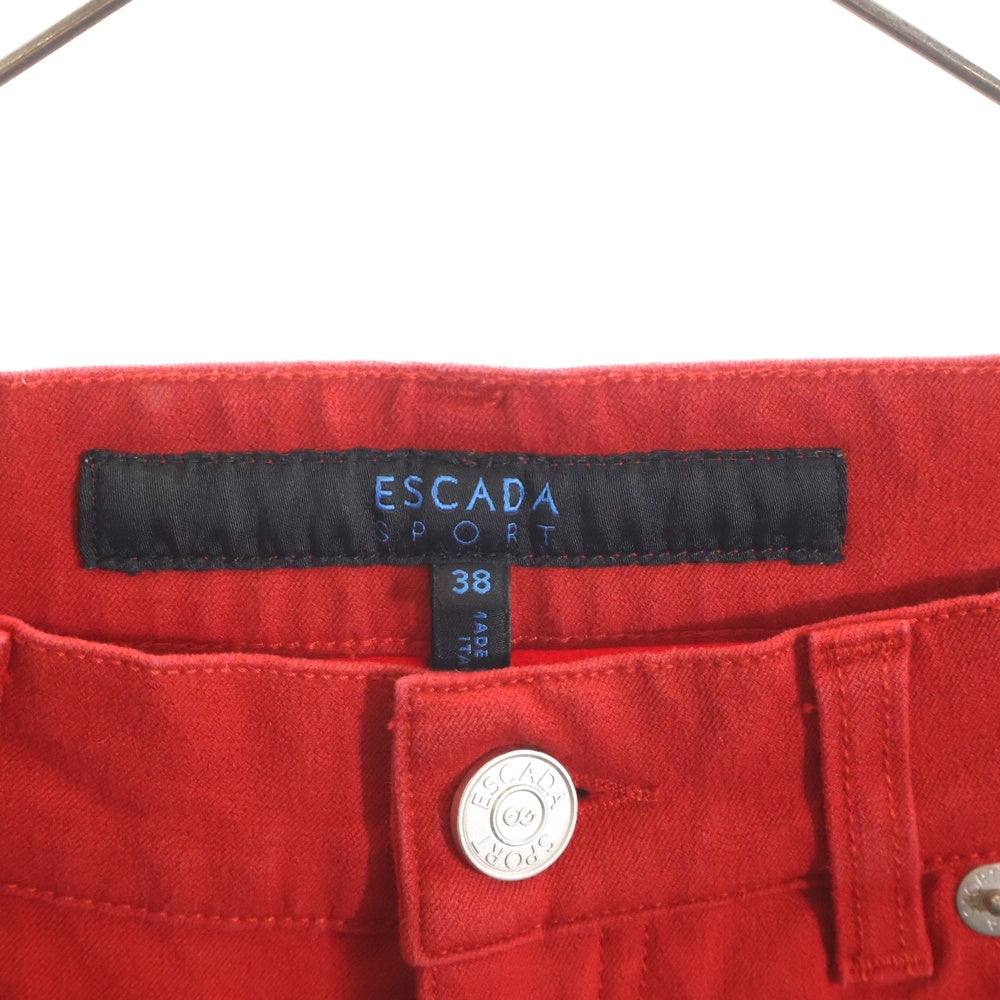 ESCADA SPORT(エスカーダ) ジップフライ ストレート スキニー パンツ ボトムス レッド