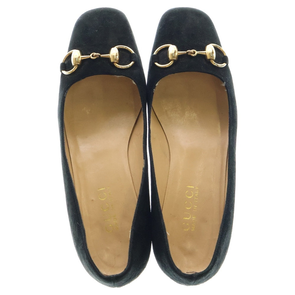 GUCCI(グッチ) ホースビット スクエアトゥ ハイヒール パンプス レディース ブラック 1012293