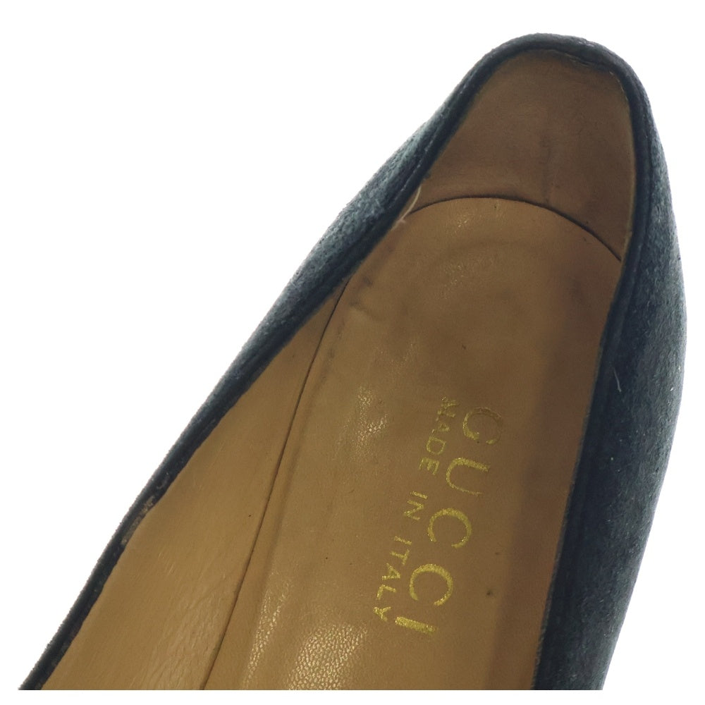 GUCCI(グッチ) ホースビット スクエアトゥ ハイヒール パンプス レディース ブラック 1012293