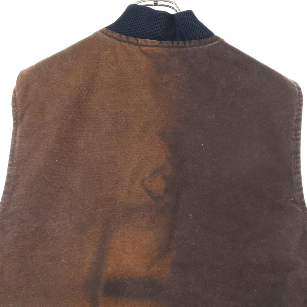 CARHARTT(カーハート) 00S VINTAGE SANDSTONE ARCTIC QUILTING DUCK VEST ヴィンテージ サンドストーン アークティック キルティングダックベスト USA製 ブラウン V02