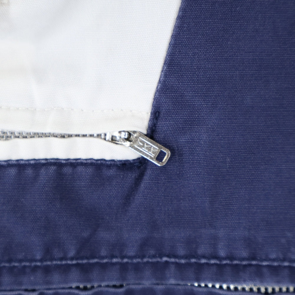 J.CREW(ジェイクルー) 90S VINTAGE 巨人タグ コットンアノラック ハーフジップパーカー フーディー ネイビー/ホワイト