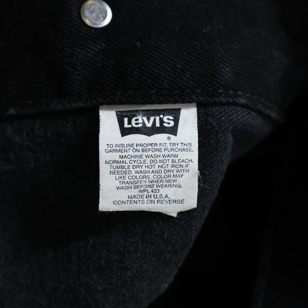 Levi's(リーバイス) 90S VINTAGE ヴィンテージ 70507-4159 USA製 後染め ボタン裏527 デニムトラッカージャケット ブラック