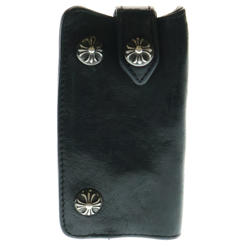 CHROME HEARTS(クロムハーツ) KEY CASE クロスボールボタンレザーキーケース ブラック