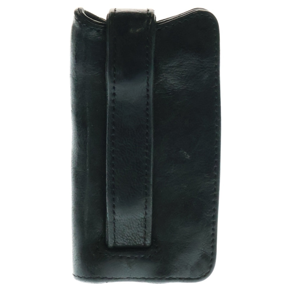 CHROME HEARTS(クロムハーツ) KEY CASE クロスボールボタンレザーキーケース ブラック