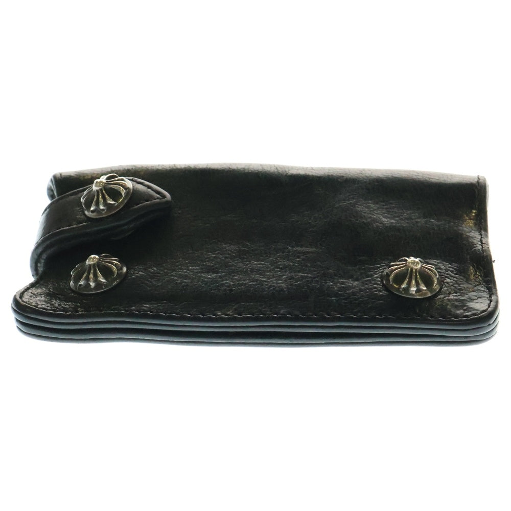 CHROME HEARTS(クロムハーツ) KEY CASE クロスボールボタンレザーキーケース ブラック