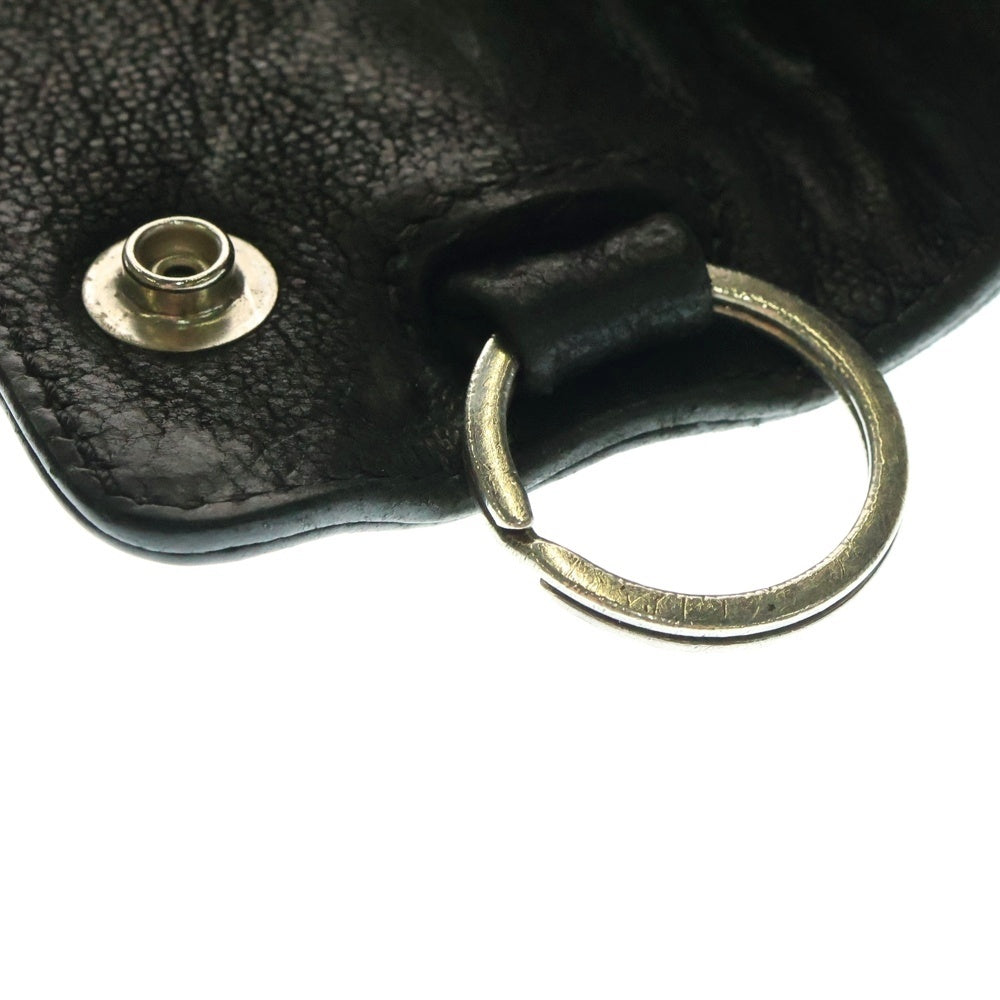 CHROME HEARTS(クロムハーツ) KEY CASE クロスボールボタンレザーキーケース ブラック