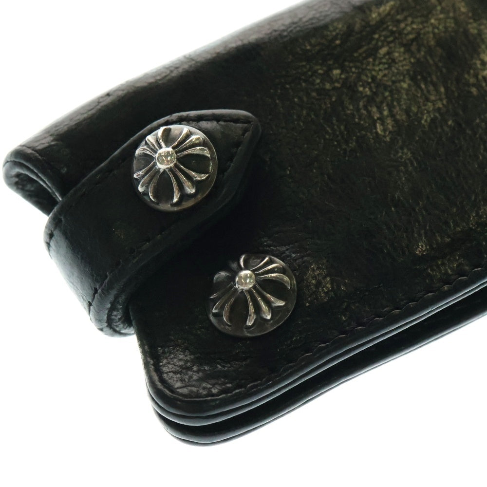 CHROME HEARTS(クロムハーツ) KEY CASE クロスボールボタンレザーキーケース ブラック