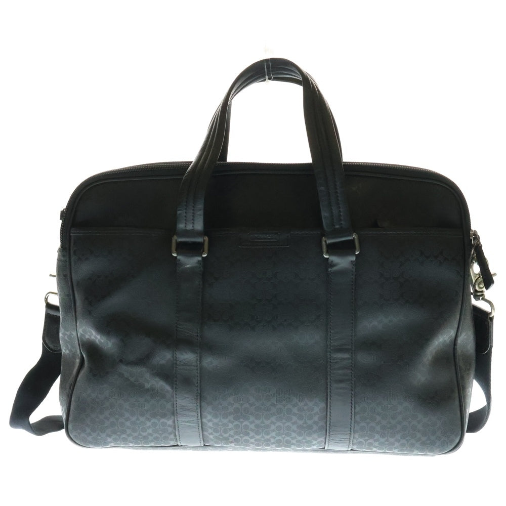 COACH(コーチ) シグネチャーロゴ 2WAY ビジネスショルダーバッグ ハンドバッグ ブラック K1269-F70766