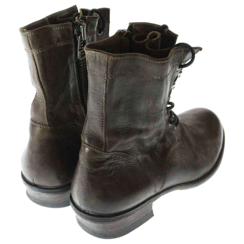 5351 POUR LES HOMMES(5351プールオム) レースアップ レザーエンジニアブーツ マウンテンブーツ ブラウン 0210062012