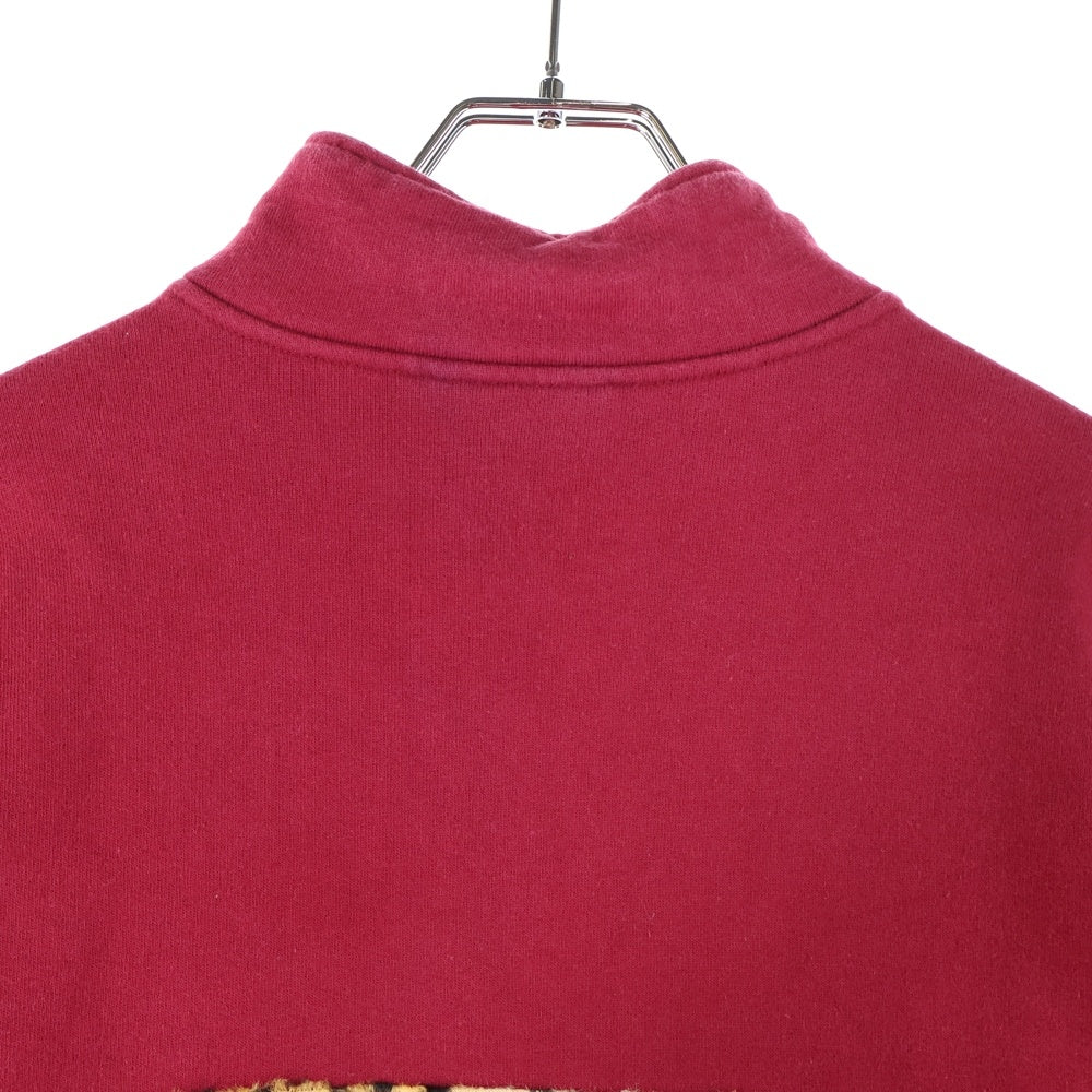 SUPREME(シュプリーム) 18AW Leopard Panel Half Zip Sweatshirt レオパードパネル ハーフジップ スウェットシャツ マルチカラー