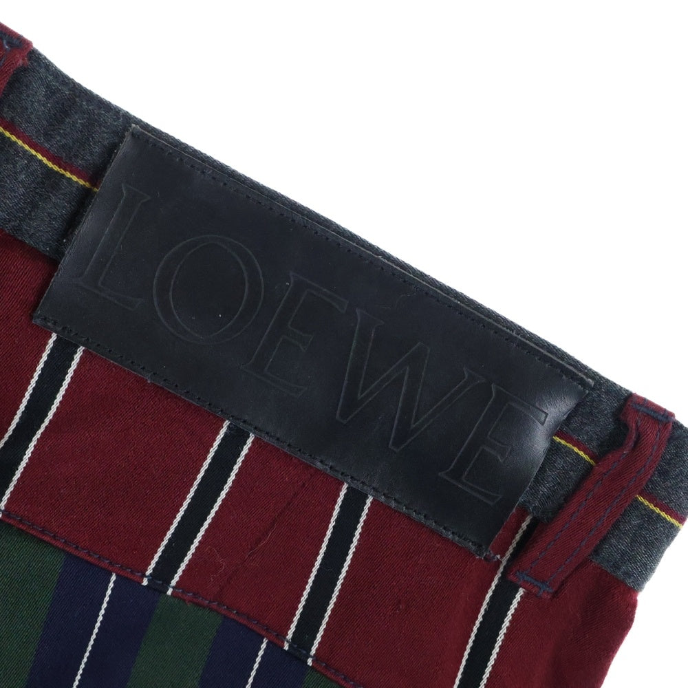 LOEWE(ロエベ) パッチワーク ストライプ カーゴパンツ マルチカラー H2282311IB