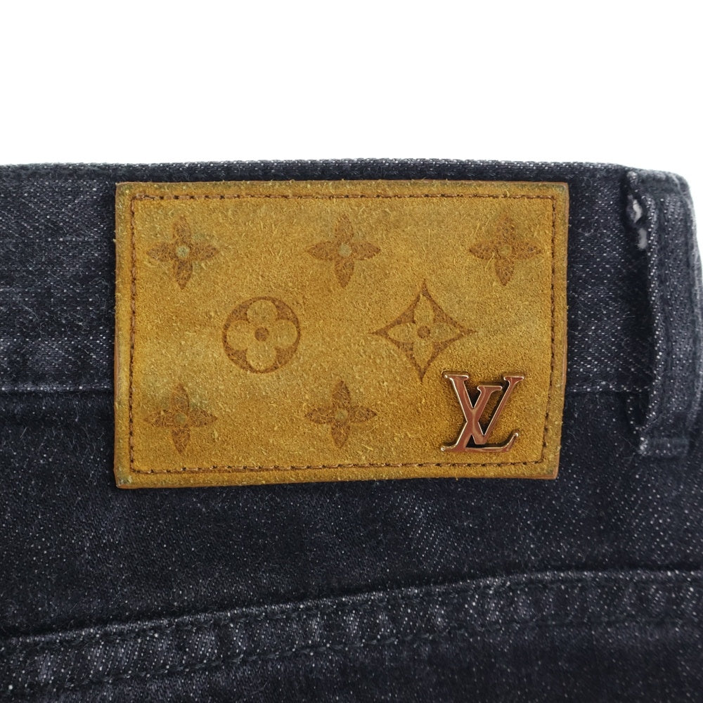 LOUIS VUITTON(ルイヴィトン) 22AW KARAKORAM DENIM TROUSERS サイドリボン カラコラム デニム トラウザーパンツ ブラック/インディゴ RM222V NS9 HND05W