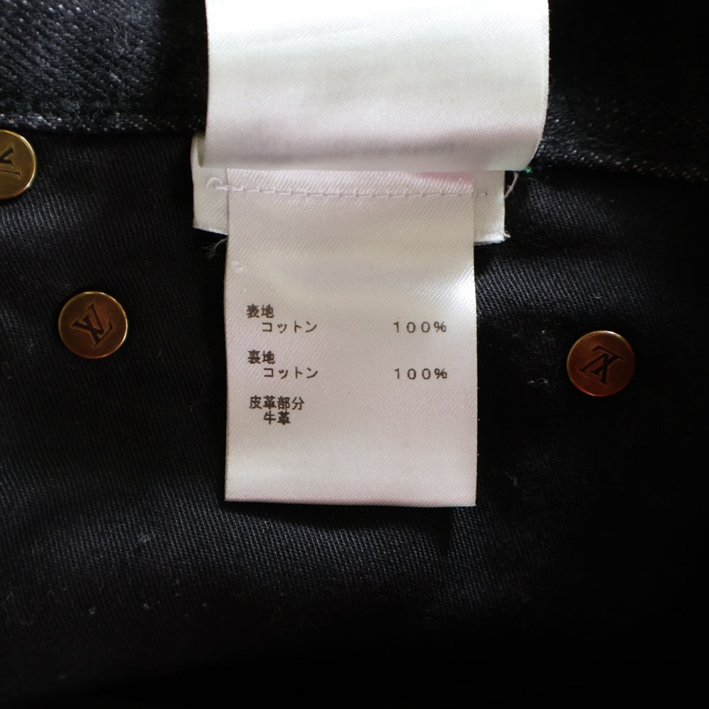LOUIS VUITTON(ルイヴィトン) 22AW KARAKORAM DENIM TROUSERS サイドリボン カラコラム デニム トラウザーパンツ ブラック/インディゴ RM222V NS9 HND05W