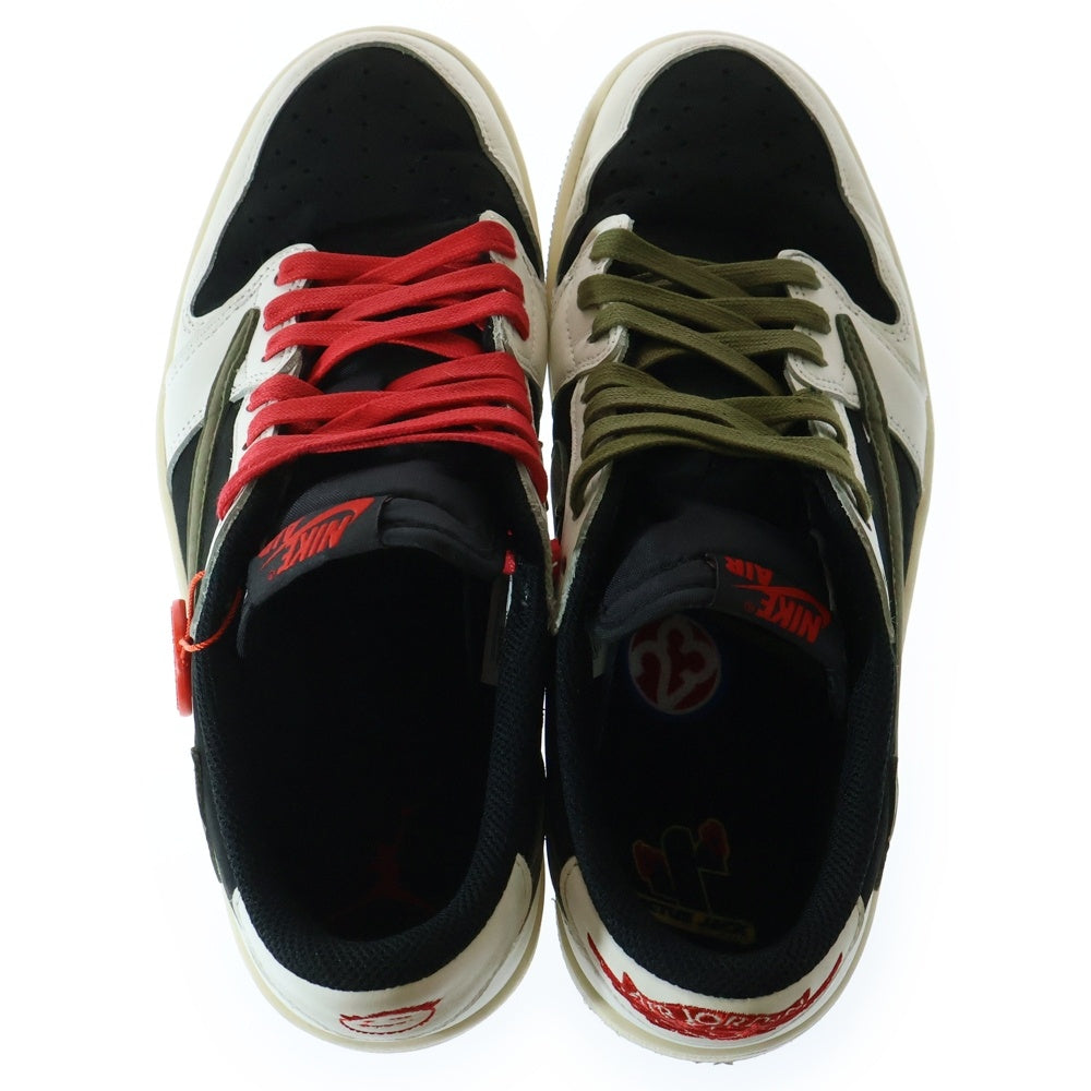 NIKE(ナイキ) ×TRAVIS SCOTT WMNS AIR JORDAN 1 LOW OG Medium Olive トラヴィススコット エアジョーダン1 ミディアムオリーブ ローカットスニーカー US9/26cm DZ4137-106