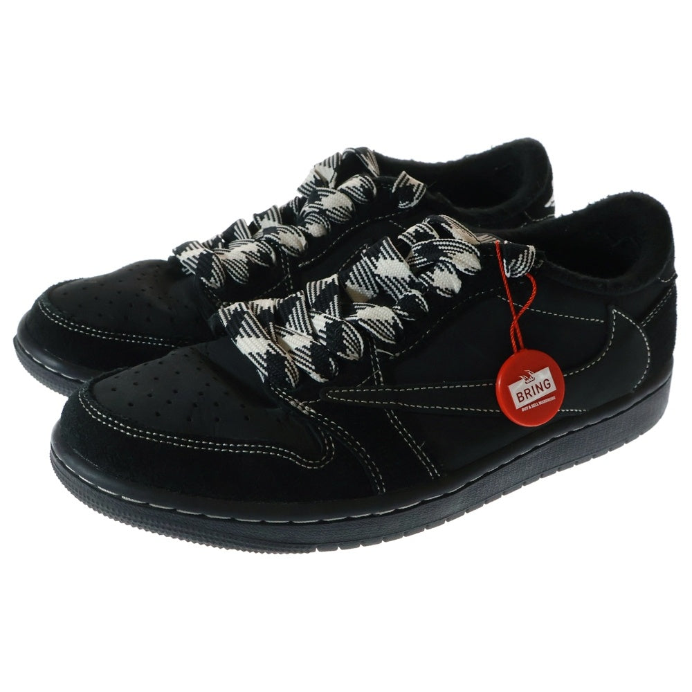 NIKE(ナイキ) ×TRAVIS SCOTT AIR JORDAN 1 LOW OG SP BLACK PHANTOM トラヴィススコット エアジョーダン1 ブラックファントム ローカットスニーカー US7.5/25.5cm DM7866-001