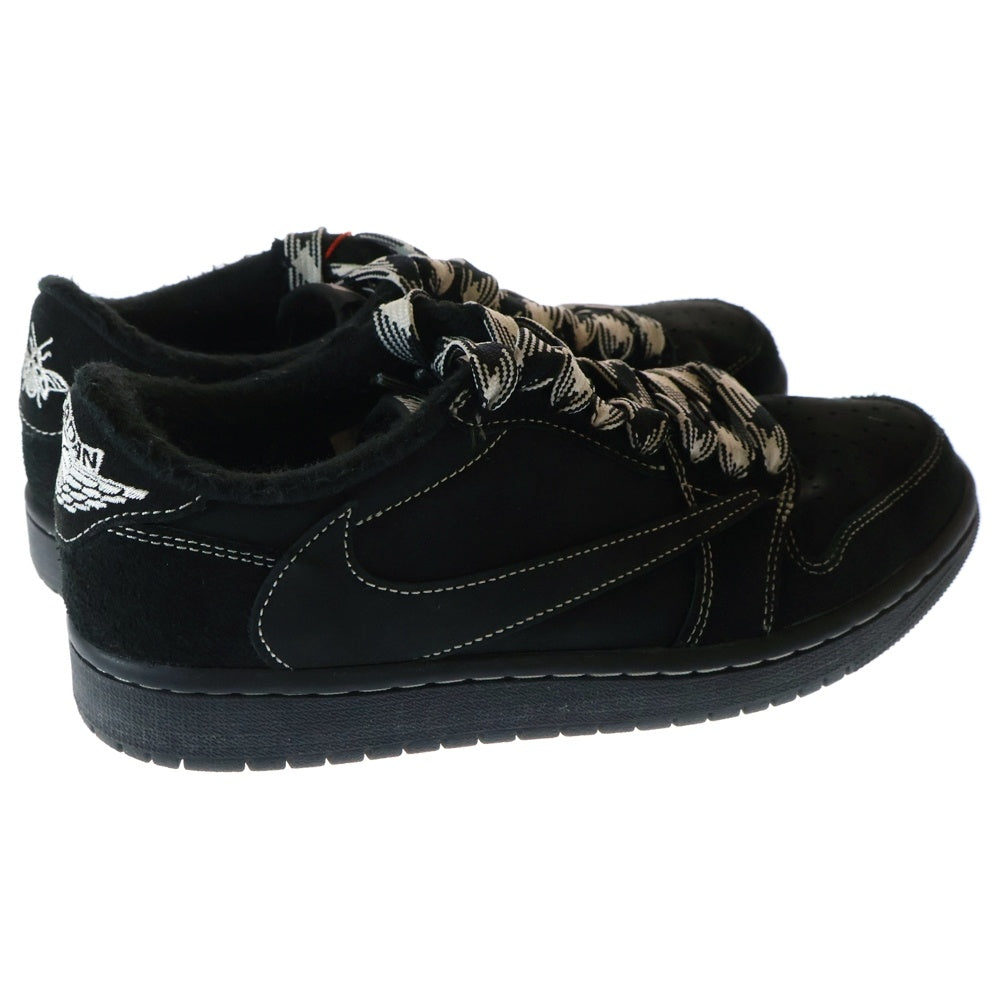 NIKE(ナイキ) ×TRAVIS SCOTT AIR JORDAN 1 LOW OG SP BLACK PHANTOM トラヴィススコット エアジョーダン1 ブラックファントム ローカットスニーカー US7.5/25.5cm DM7866-001