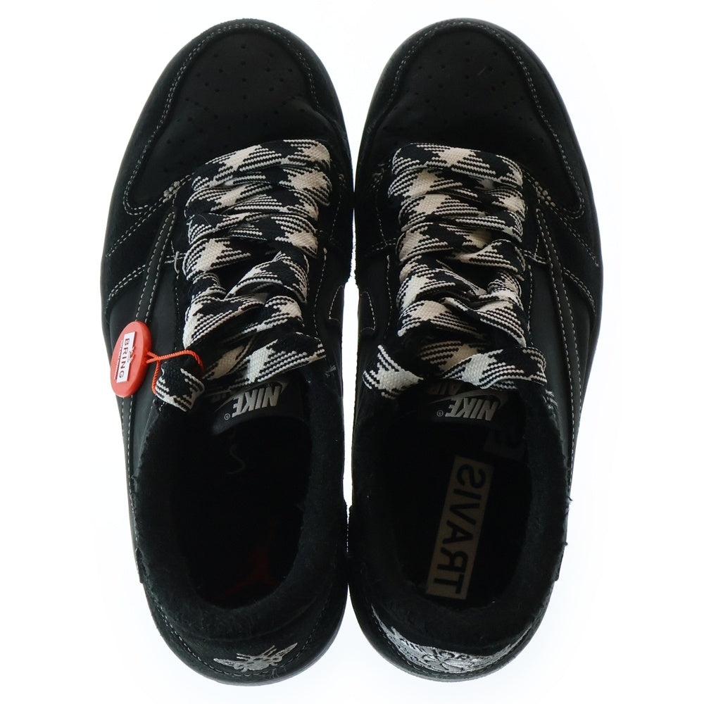 NIKE(ナイキ) ×TRAVIS SCOTT AIR JORDAN 1 LOW OG SP BLACK PHANTOM トラヴィススコット エアジョーダン1 ブラックファントム ローカットスニーカー US7.5/25.5cm DM7866-001