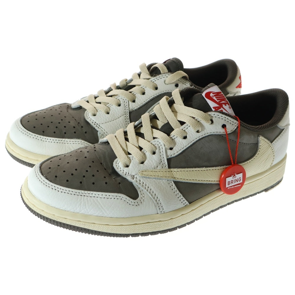 NIKE(ナイキ) ×TRAVIS SCOTT AIR JORDAN 1 LOW OG REVERSE MOCHA トラヴィススコット エアジョーダン1 リバースモカ ローカットスニーカー US7.5/25.5cm DM7866-162