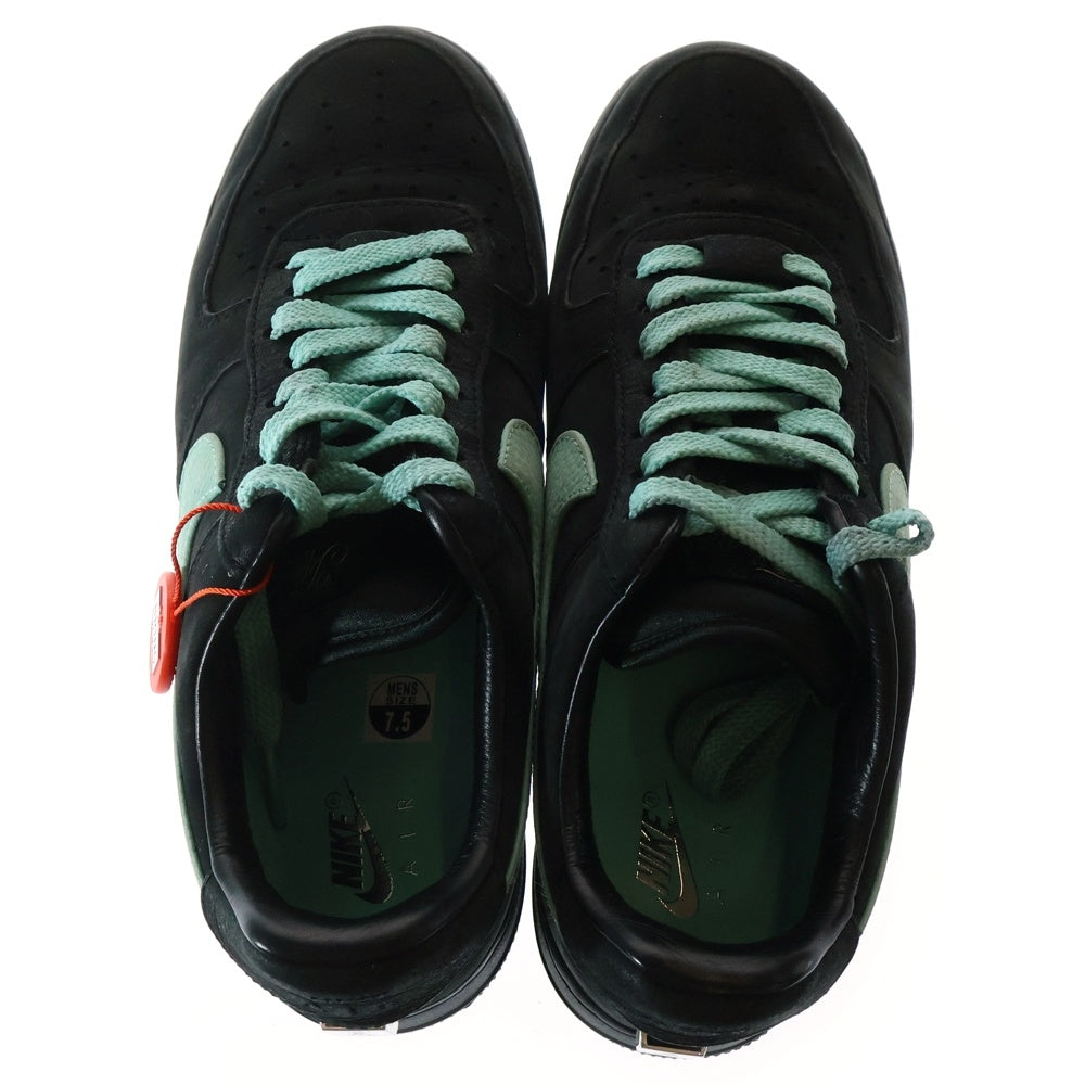 NIKE(ナイキ) ×TIFFANY&CO AIR FORCE 1 LOW 1837 BLACK DZ1382-001 ティファニー エアフォース1 1837 ローカットスニーカー ブラック US7.5/25.5cm DZ1382-001