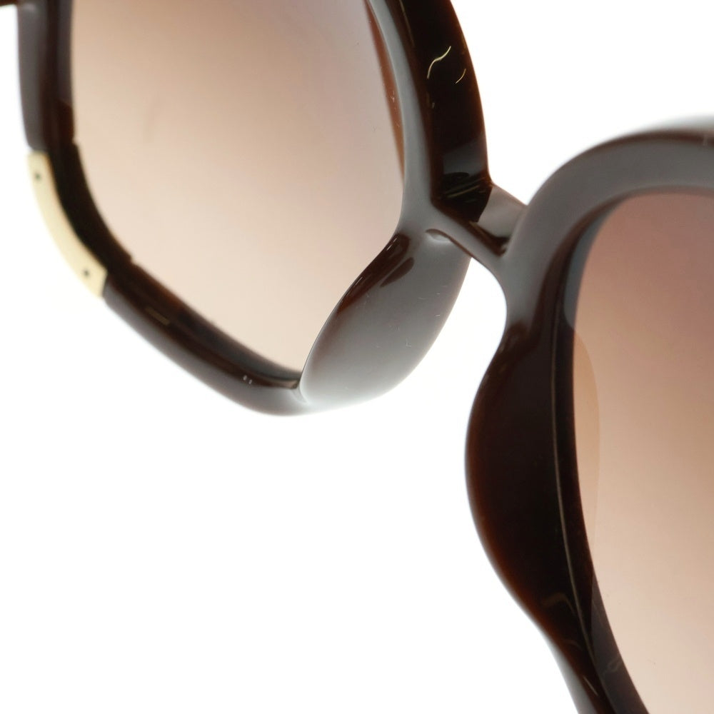 Chloe(クロエ) オーバルフレーム ラインストーン付き グラデーションレンズ サングラス メガネ 眼鏡 ブラウン CL2219