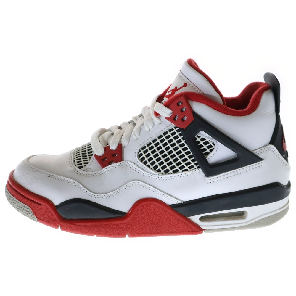 NIKE(ナイキ) GS AIR JORDAN 4 OG Fire Red エアジョーダン 4 ファイヤーレッド ハイカットスニーカー レディース ホワイト/レッド US5Y/23.5cm 408452-160