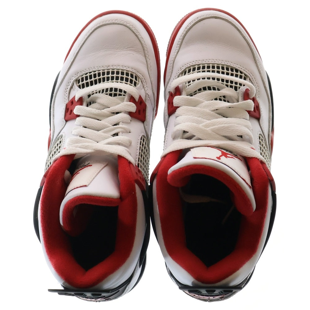 NIKE(ナイキ) GS AIR JORDAN 4 OG Fire Red エアジョーダン 4 ファイヤーレッド ハイカットスニーカー レディース ホワイト/レッド US5Y/23.5cm 408452-160