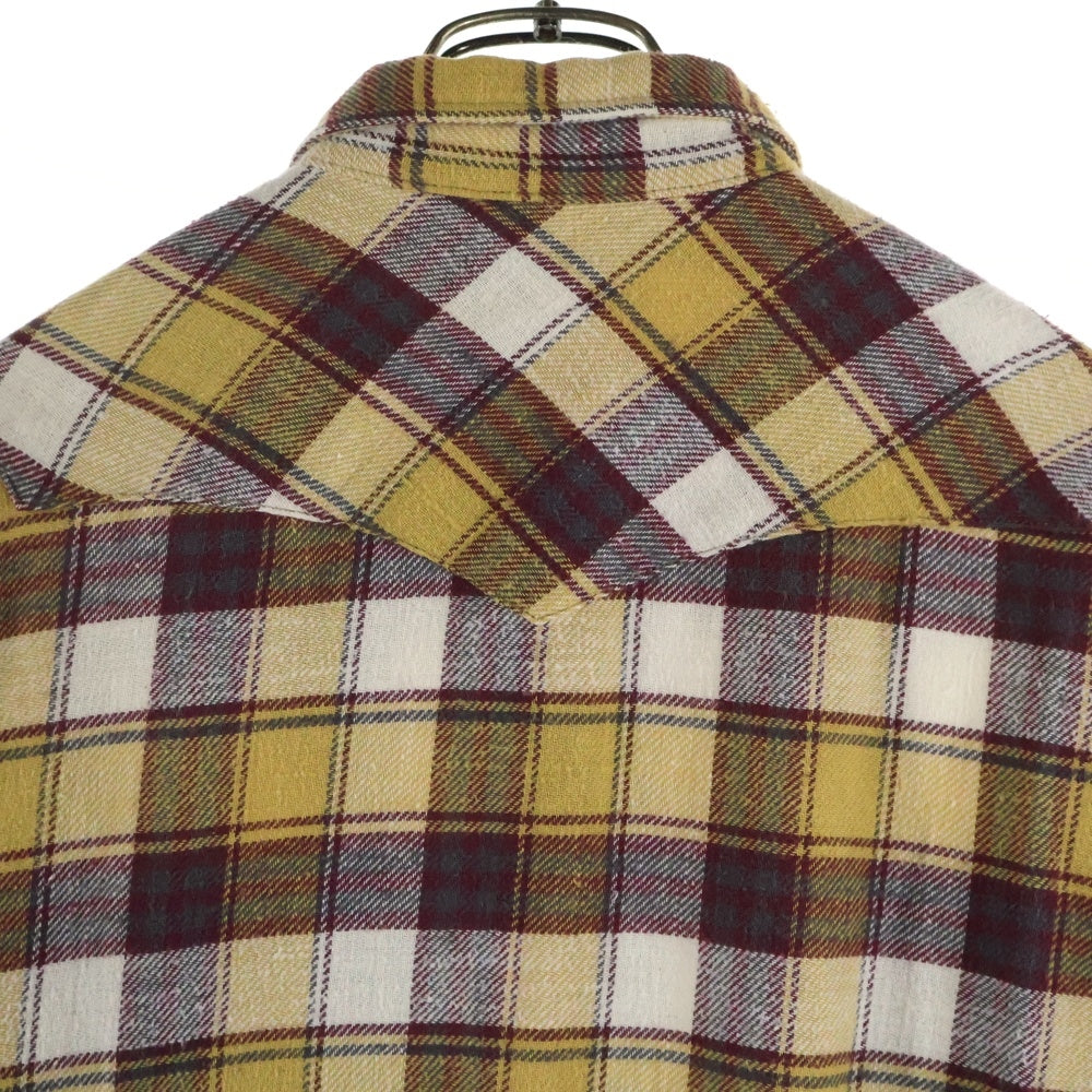 NEIGHBORHOOD(ネイバーフッド) 12SS DEAD WOOD CHECK/C-SHIRT.LS デッドウッド チェック スナップボタン 長袖シャツ イエロー/レッド 121SPNH-SHM01