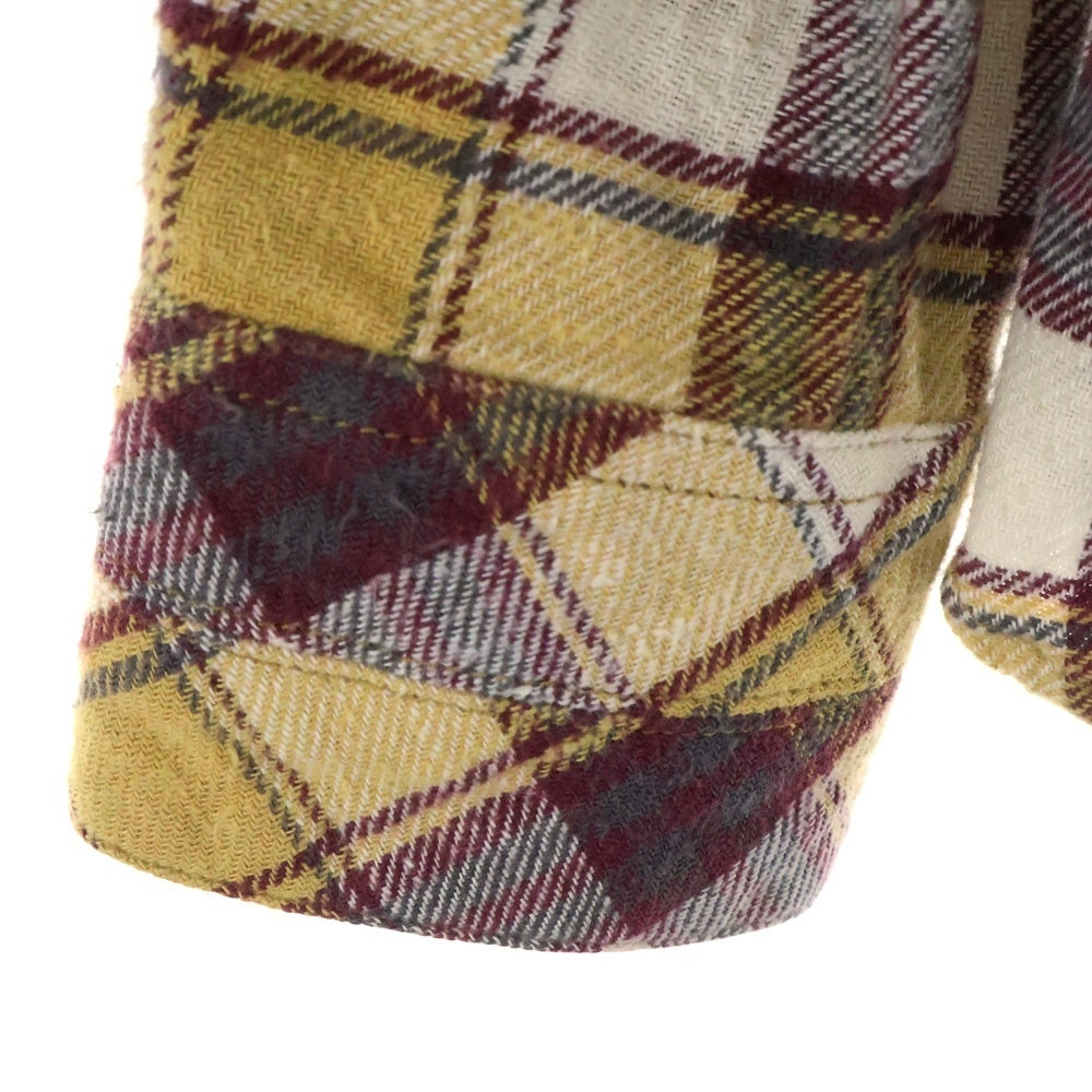 NEIGHBORHOOD(ネイバーフッド) 12SS DEAD WOOD CHECK/C-SHIRT.LS デッドウッド チェック スナップボタン 長袖シャツ イエロー/レッド 121SPNH-SHM01
