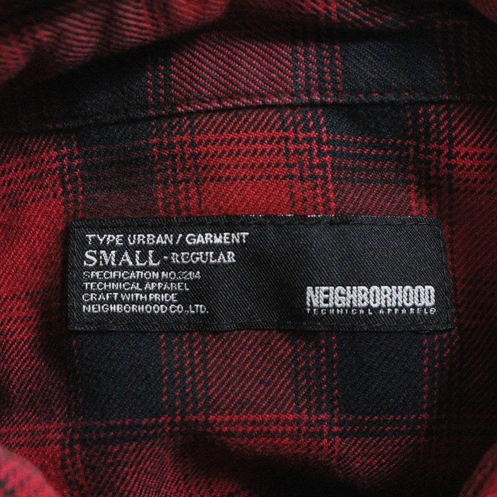 NEIGHBORHOOD(ネイバーフッド) LOGGER/C-SHIRT.LS ロガー チェック 長袖シャツ レッド ARNH-SH-03
