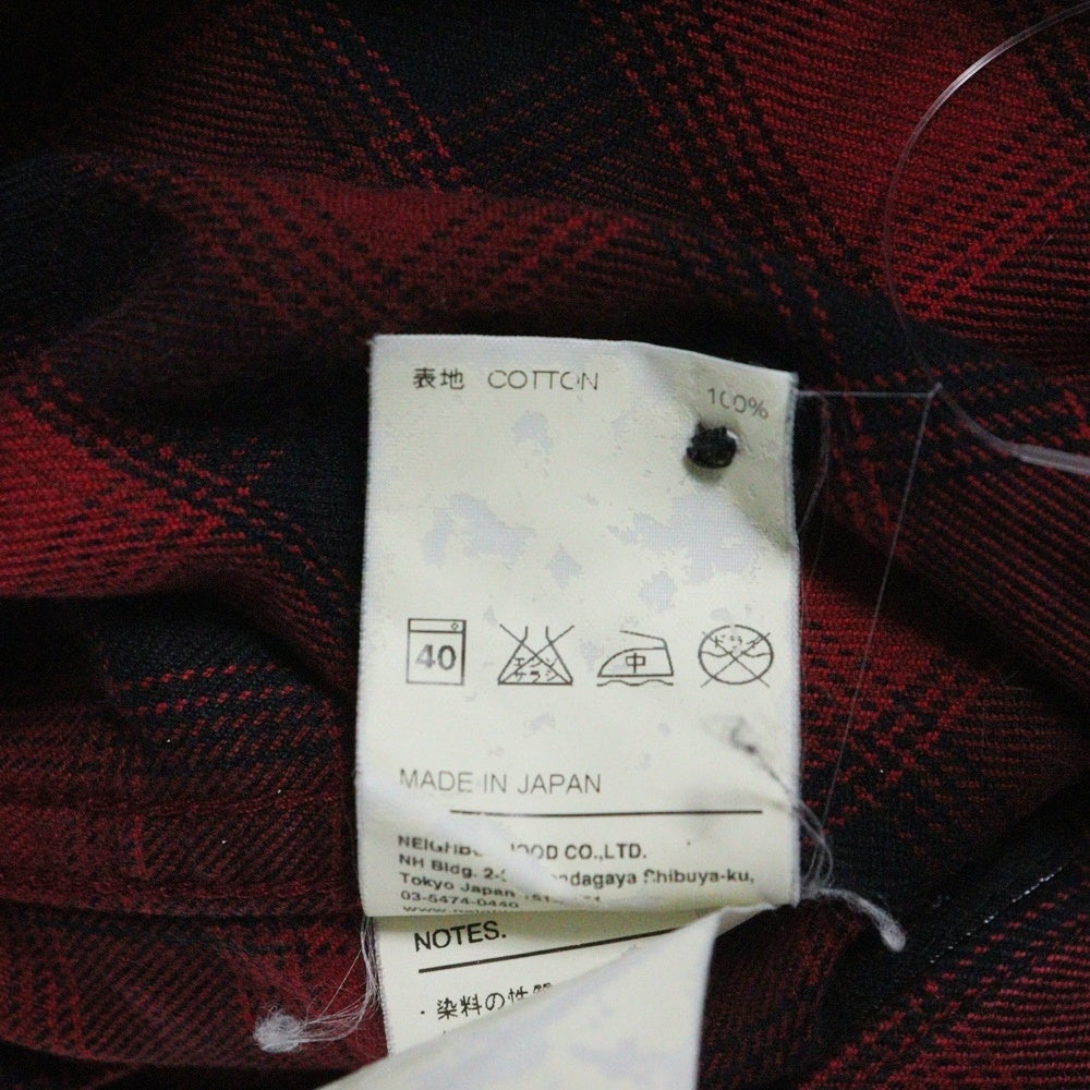 NEIGHBORHOOD(ネイバーフッド) LOGGER/C-SHIRT.LS ロガー チェック 長袖シャツ レッド ARNH-SH-03