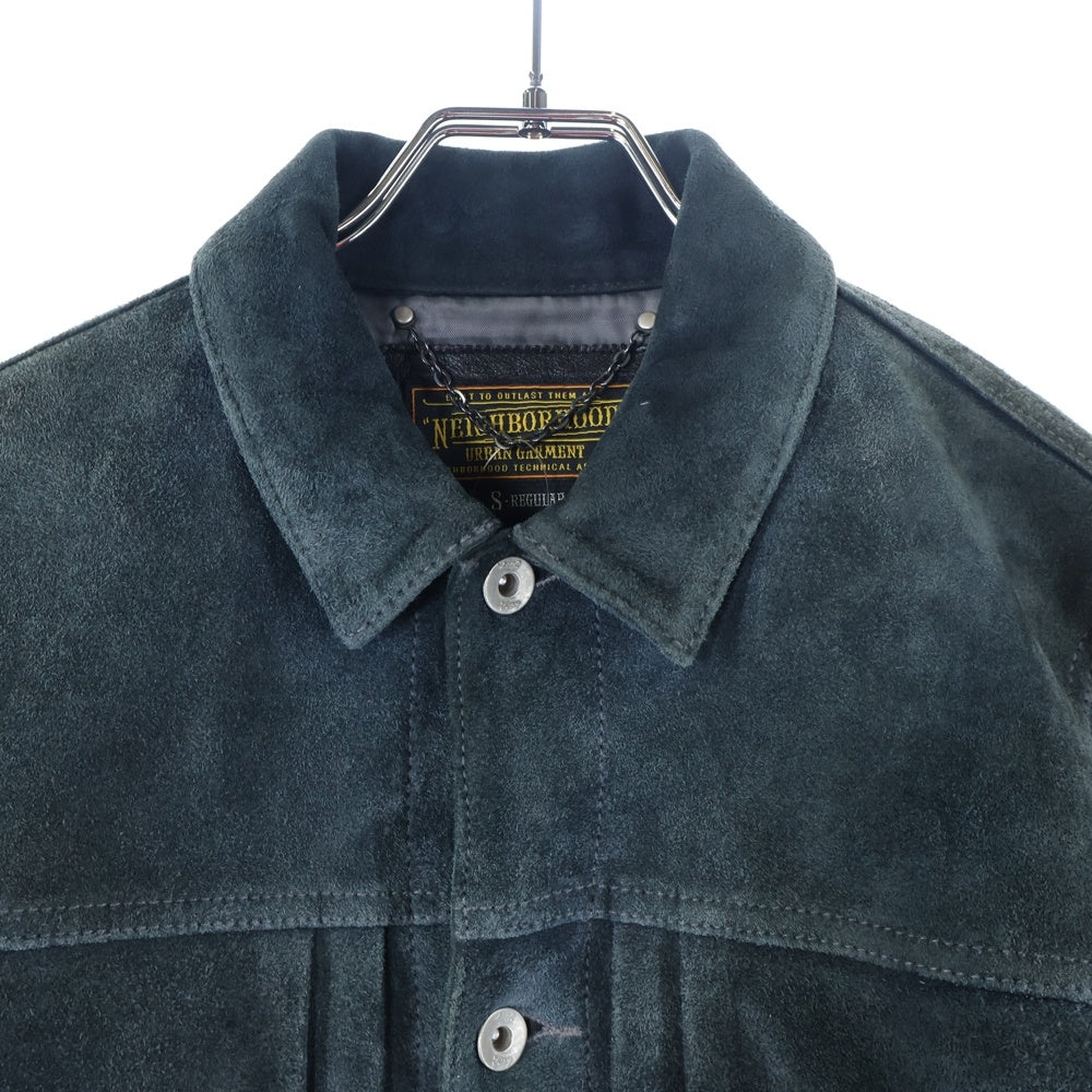 NEIGHBORHOOD(ネイバーフッド) 11AW STOCKMAN/GL-JKT ストックマン レザー ジャケット グリーン 112TNNH-JKM01