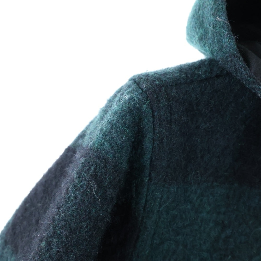 NEIGHBORHOOD(ネイバーフッド) 12AW MACKINAW BUFF WA-JKT マキナウバフ ウール混 チェック フーデッドジャケット グリーン 122ARNH-JKM03