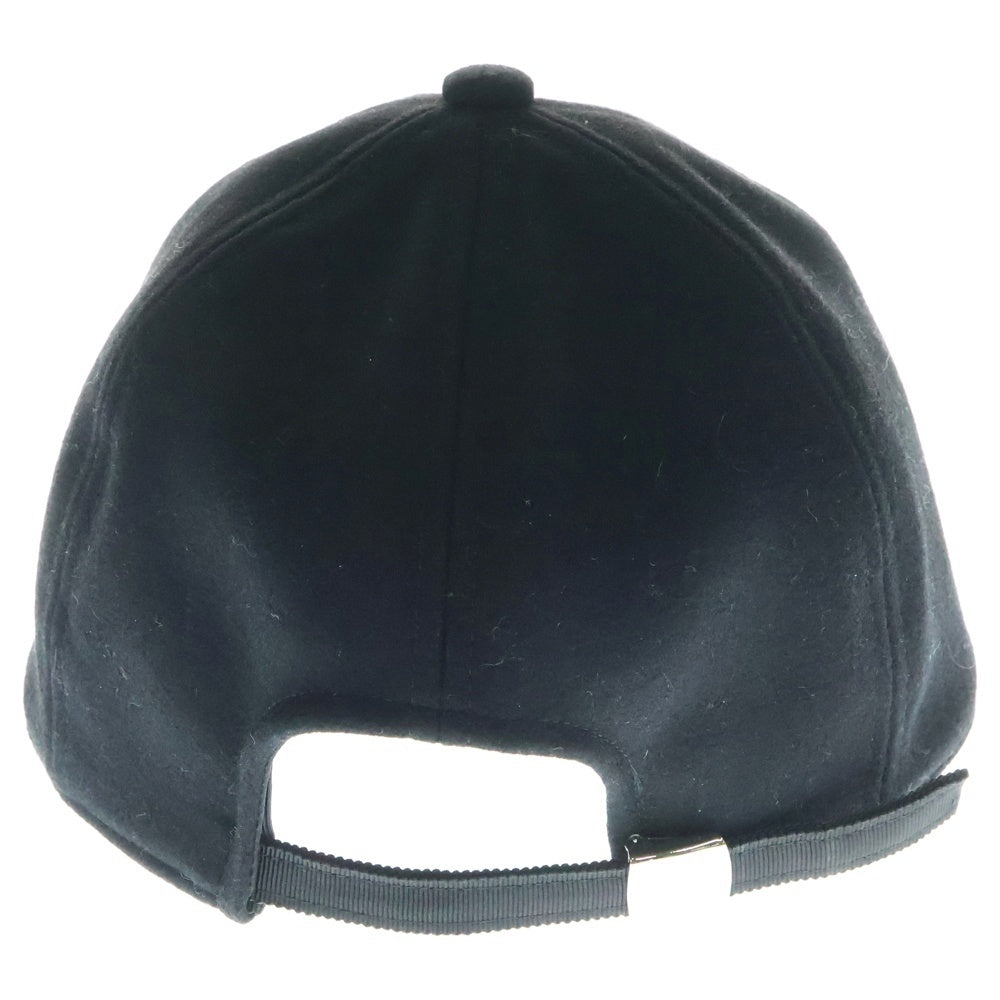 Sacai(サカイ) ×KAWS MELTON CAP カウズ ロゴ刺繍 メルトンキャップ 帽子 ブラック 21-0289S