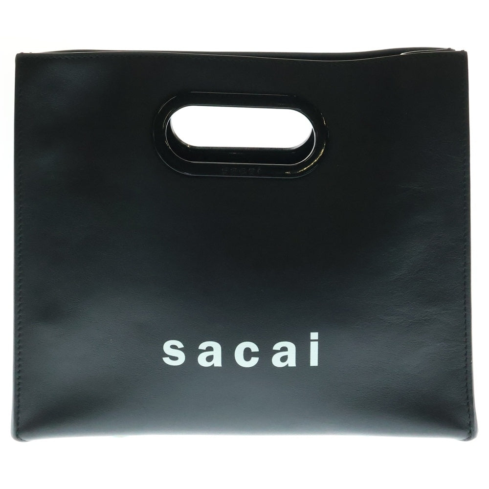 Sacai(サカイ) NEW SHOPPER BAG SMALL ニューショッパー レザー 2WAY ハンドバッグ ショルダーバッグ ブラック S066-01