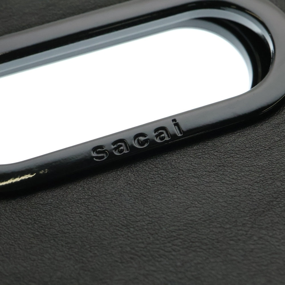 Sacai(サカイ) NEW SHOPPER BAG SMALL ニューショッパー レザー 2WAY ハンドバッグ ショルダーバッグ ブラック S066-01
