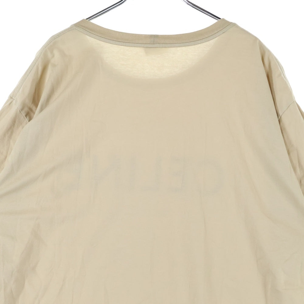 CELINE(セリーヌ) ルーズフィット スクリーン ロゴ プリント 半袖カットソー Tシャツ ベージュ 2X681671Q