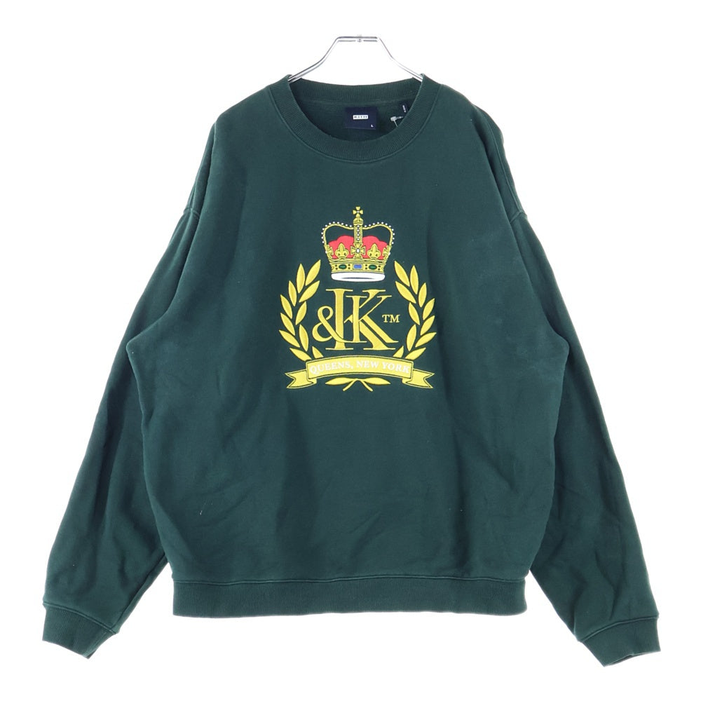 KITH(キス) エンブロイダリー ロゴ クルーネック スウェット トレーナー グリーン KHM030890