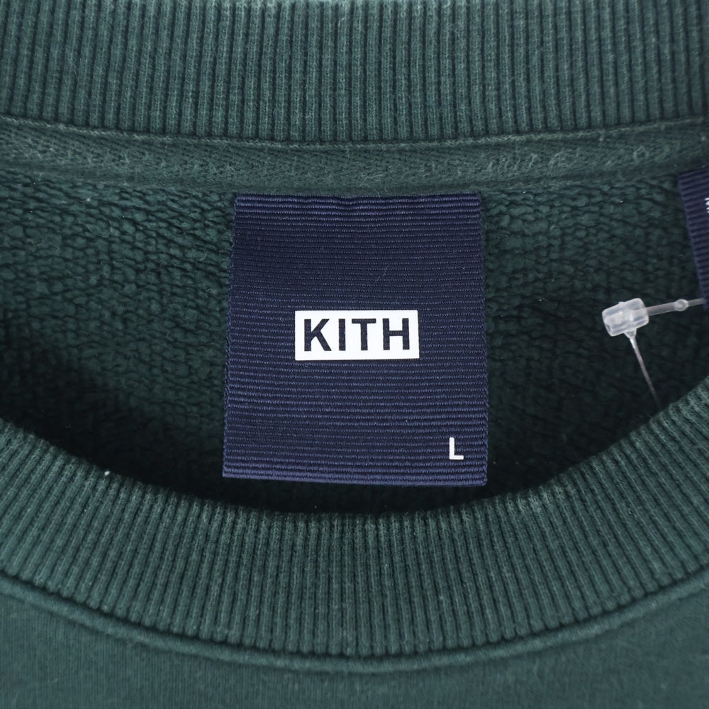 KITH(キス) エンブロイダリー ロゴ クルーネック スウェット トレーナー グリーン KHM030890